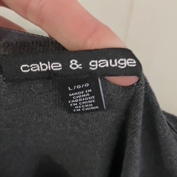 Cable & Gauge Charcoal Long Sleeve Top - Picture 2 of 5